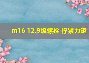 m16 12.9级螺栓 拧紧力矩